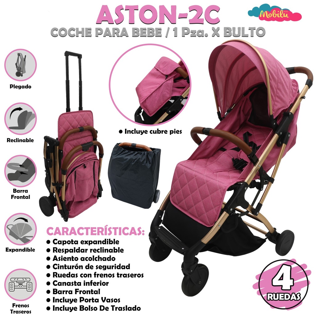 ASTON-2C COCHE PINK