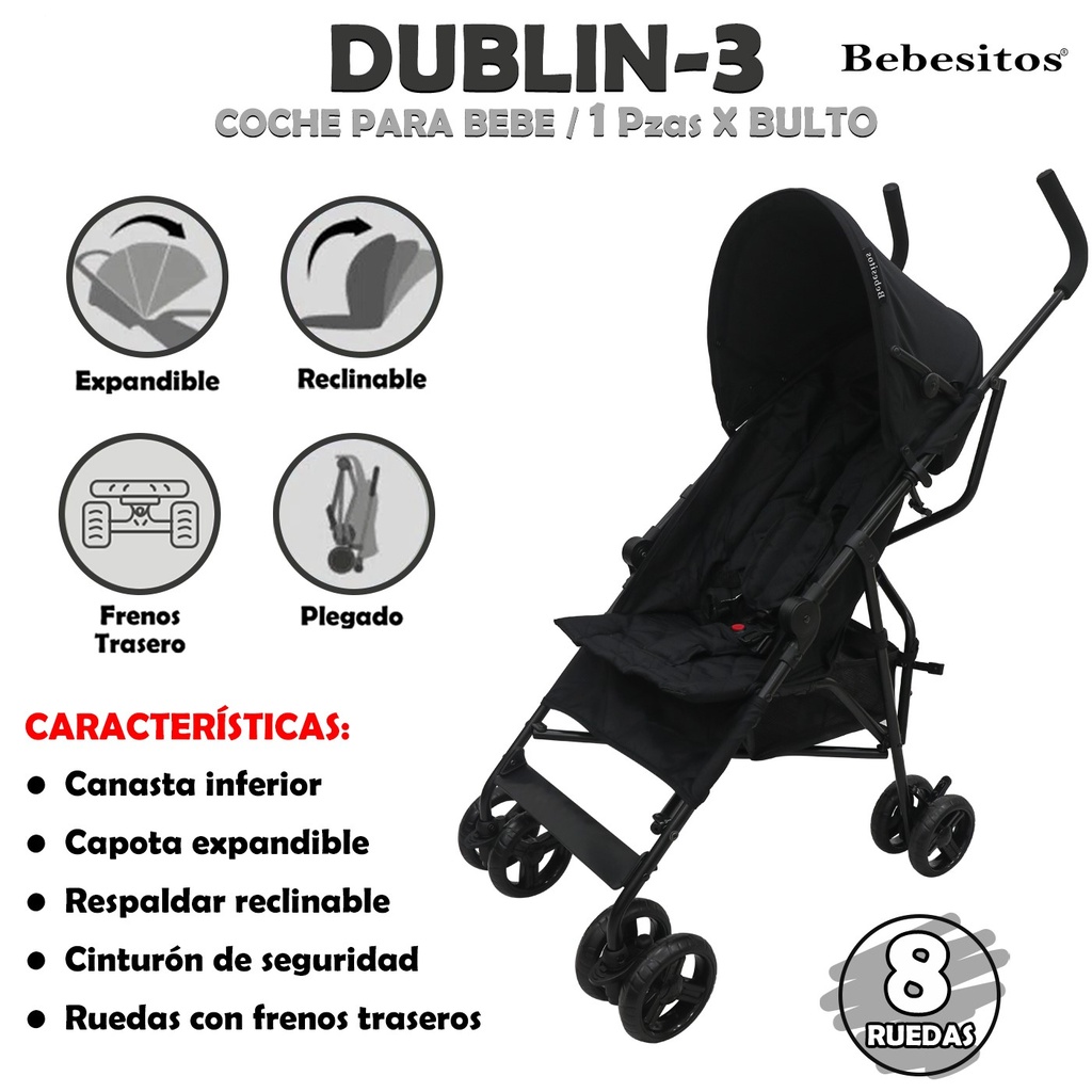 DUBLIN-3 COCHE NEGRO X1