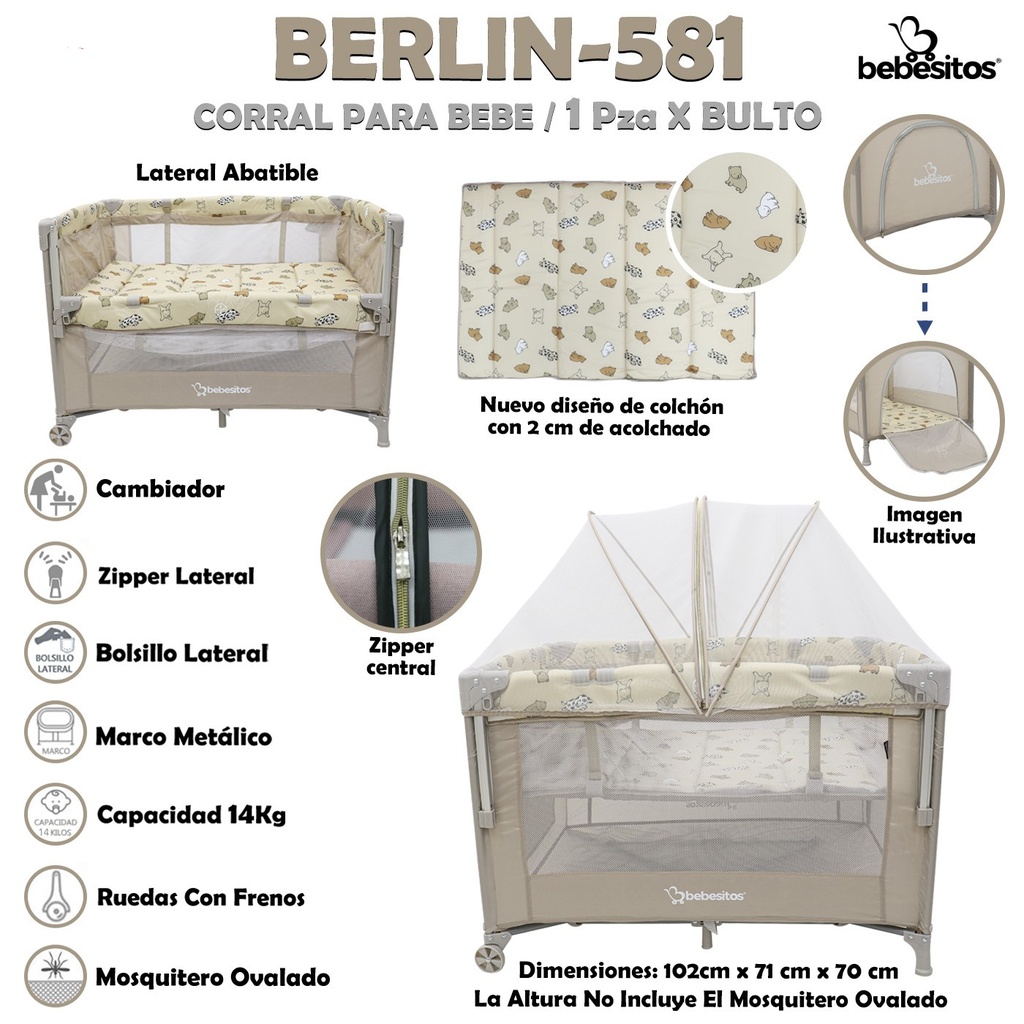 BERLIN-581 CORRAL PARA BEBE X1