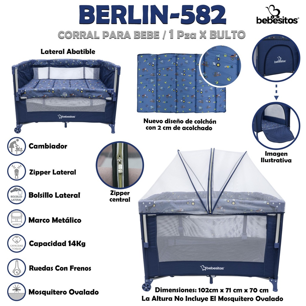 BERLIN-582 CORRAL PARA BEBE X1