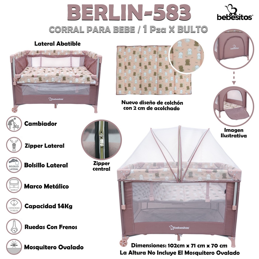 BERLIN-583 CORRAL PARA BEBE X 1