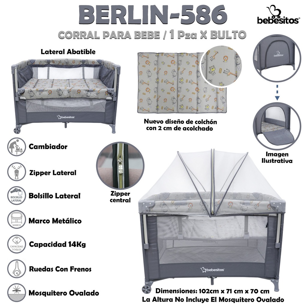 BERLIN-586 CORRAL PARA BEBE X1
