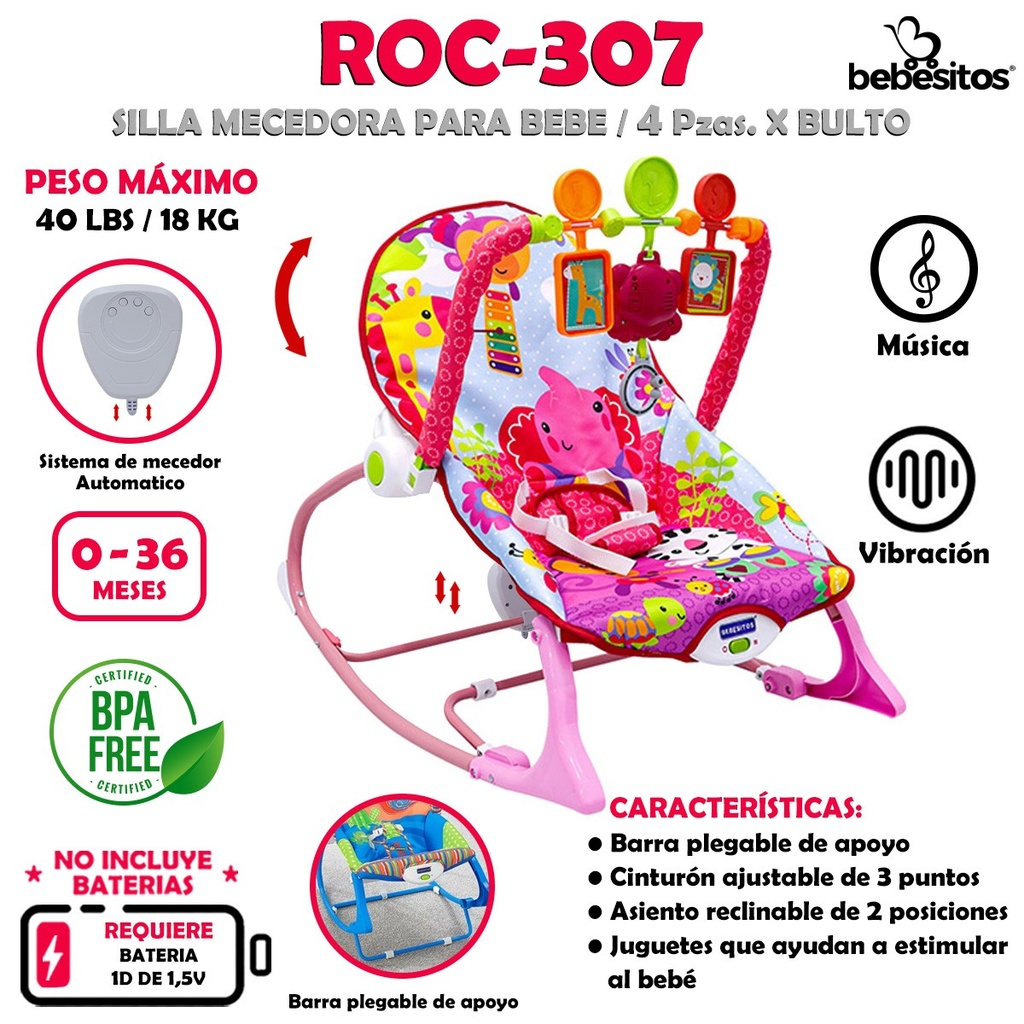 ROC-307 SILLA MECEDORAS X4