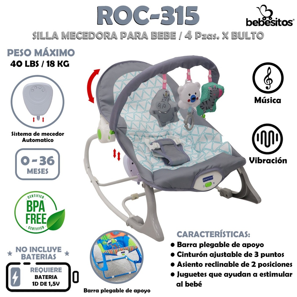 ROC-315 SILLA MECEDORAS X4