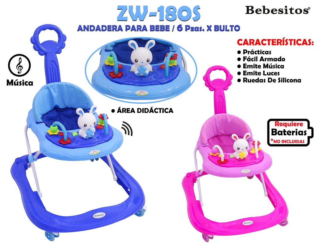 ZW-180S ANDADERA DIDACTICA CONEJITO