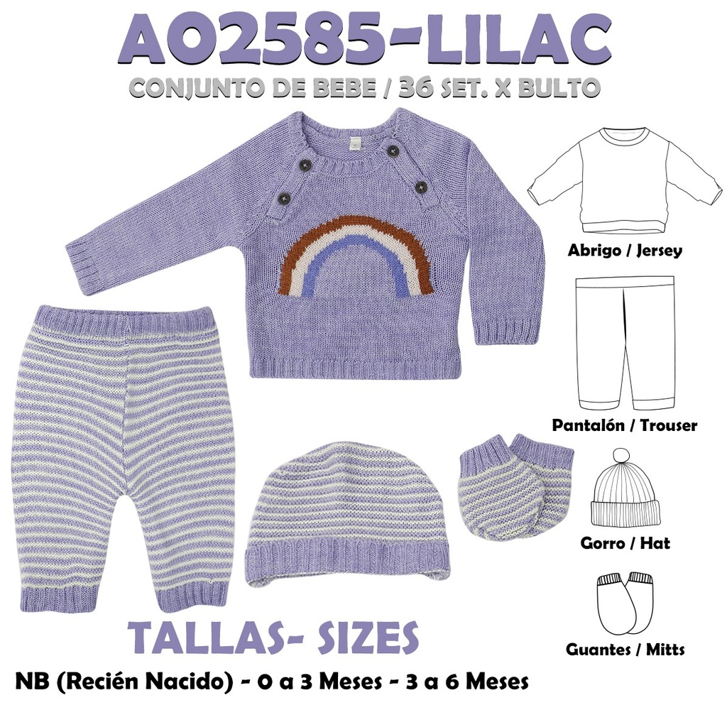 A02585-LILAC CONJUNTO DE BEBE
