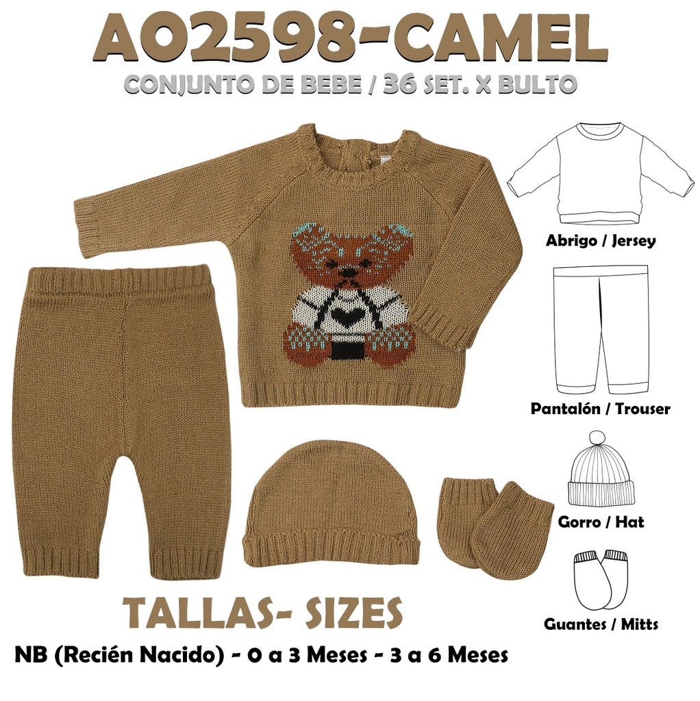 A02598-CAMEL CONJUNTO DE BEBE