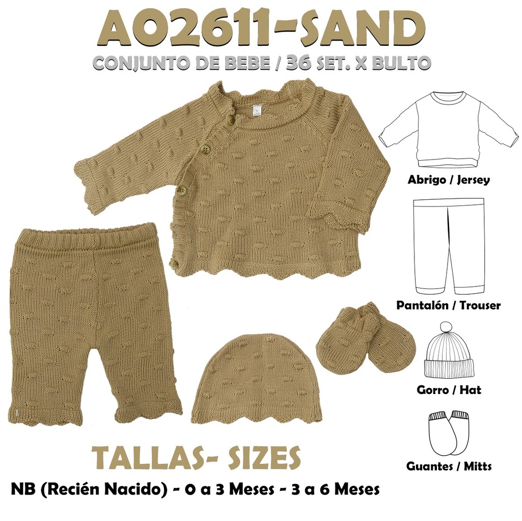 A02611-SAND CONJUNTO DE BEBE