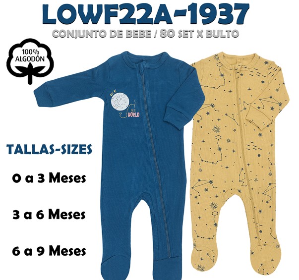 LOWF22A-1937 PIJAMA PARA BEBE SET 2 PZAS
