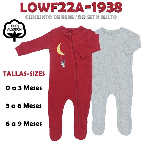 LOWF22A-1938 PIJAMA PARA BEBE SET 2 PZAS
