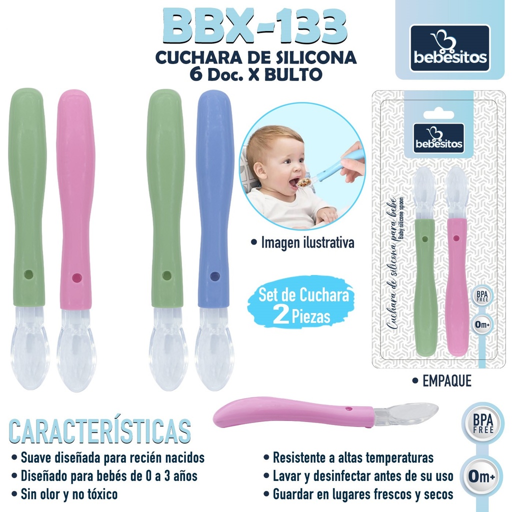 BBX-133 CUCHARA DE SILICONA PARA BEBE