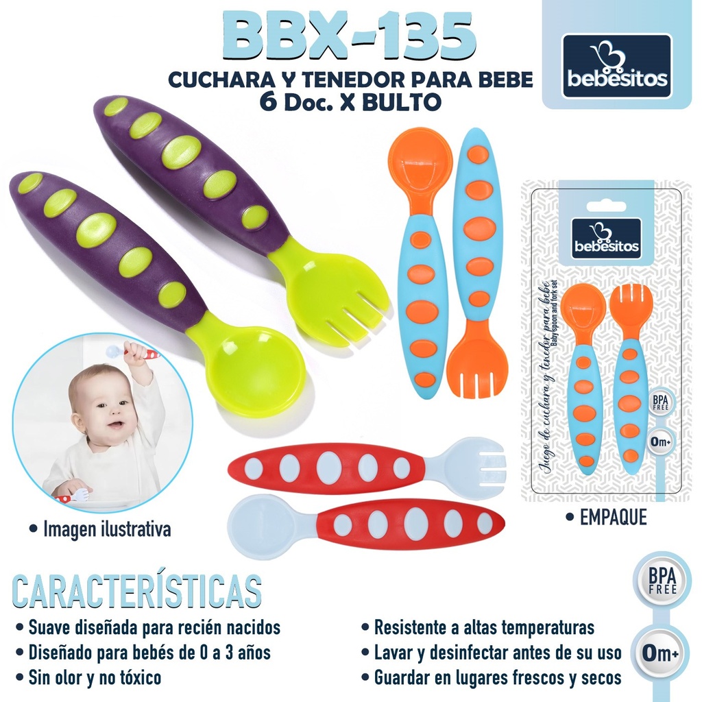 BBX-135 CUCHARA Y TENEDOR PARA BEBE