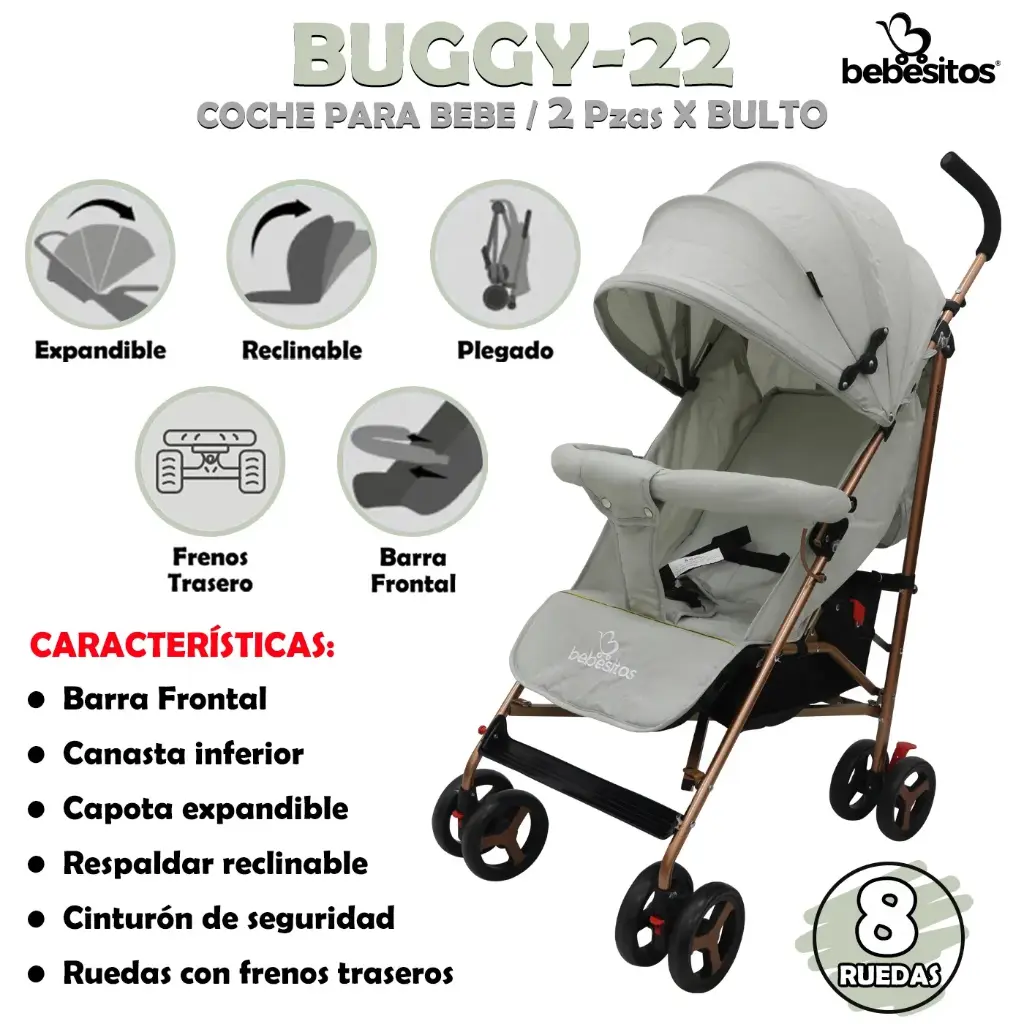 BUGGY-22 COCHE GRIS X 2