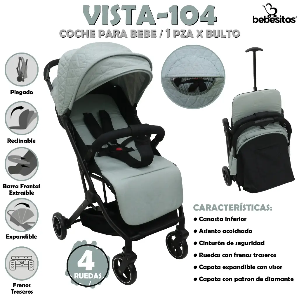 VISTA-104 COCHE PARA BEBE X 1