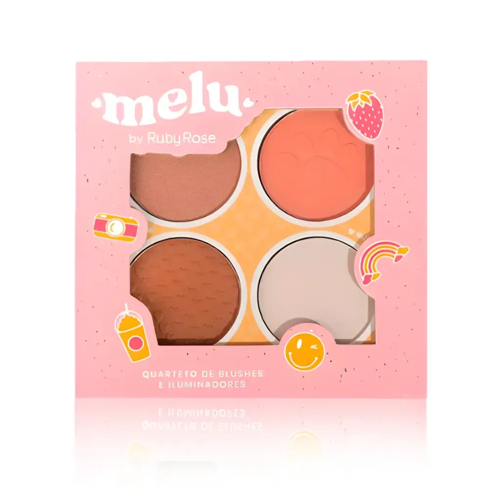 HB-7532 PALETA DE RUBOR E ILUMINADOR MELU
