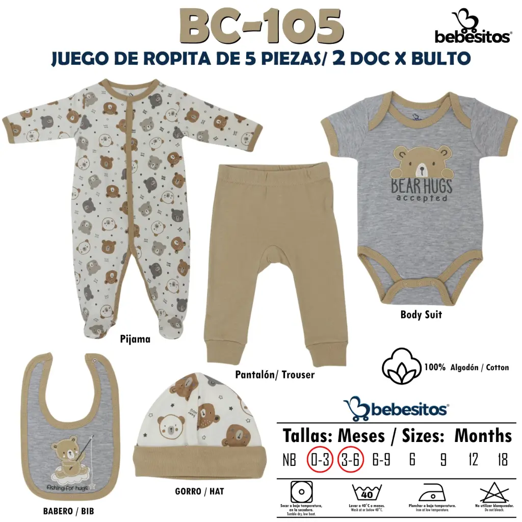 BC-105 MUDA CAQUI X 5 PCZ / 2 DOC X BULTO