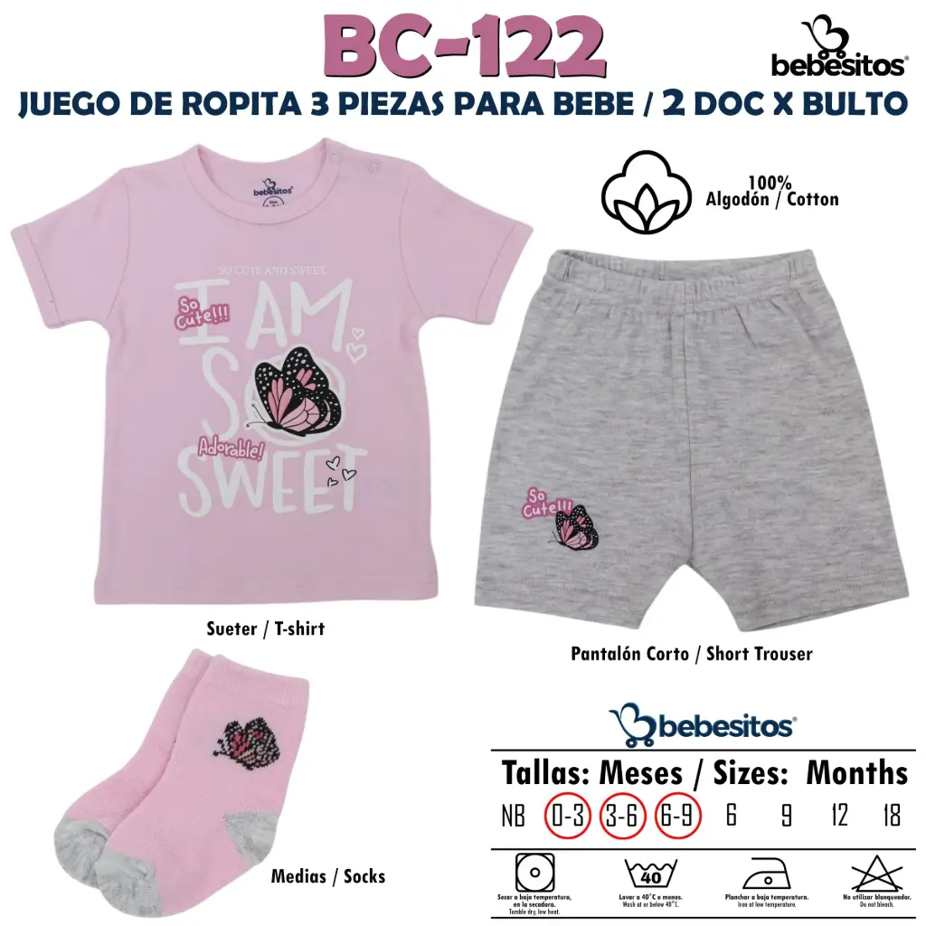BC-122 MUDA PINK X 3 PCZ / 2 DOC X BULTO