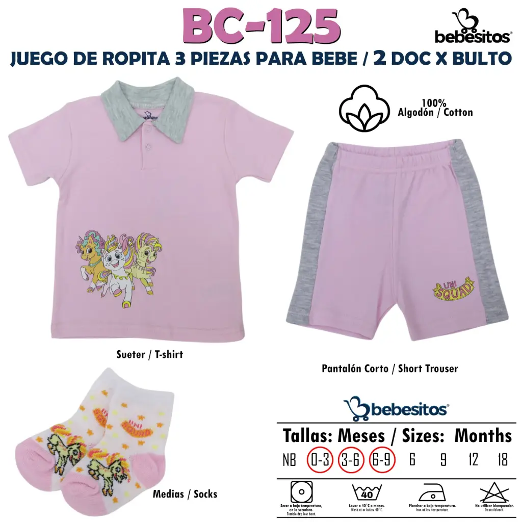 BC-125 MUDA ROSA X 3 PCZ / 2 DOC X BULTO