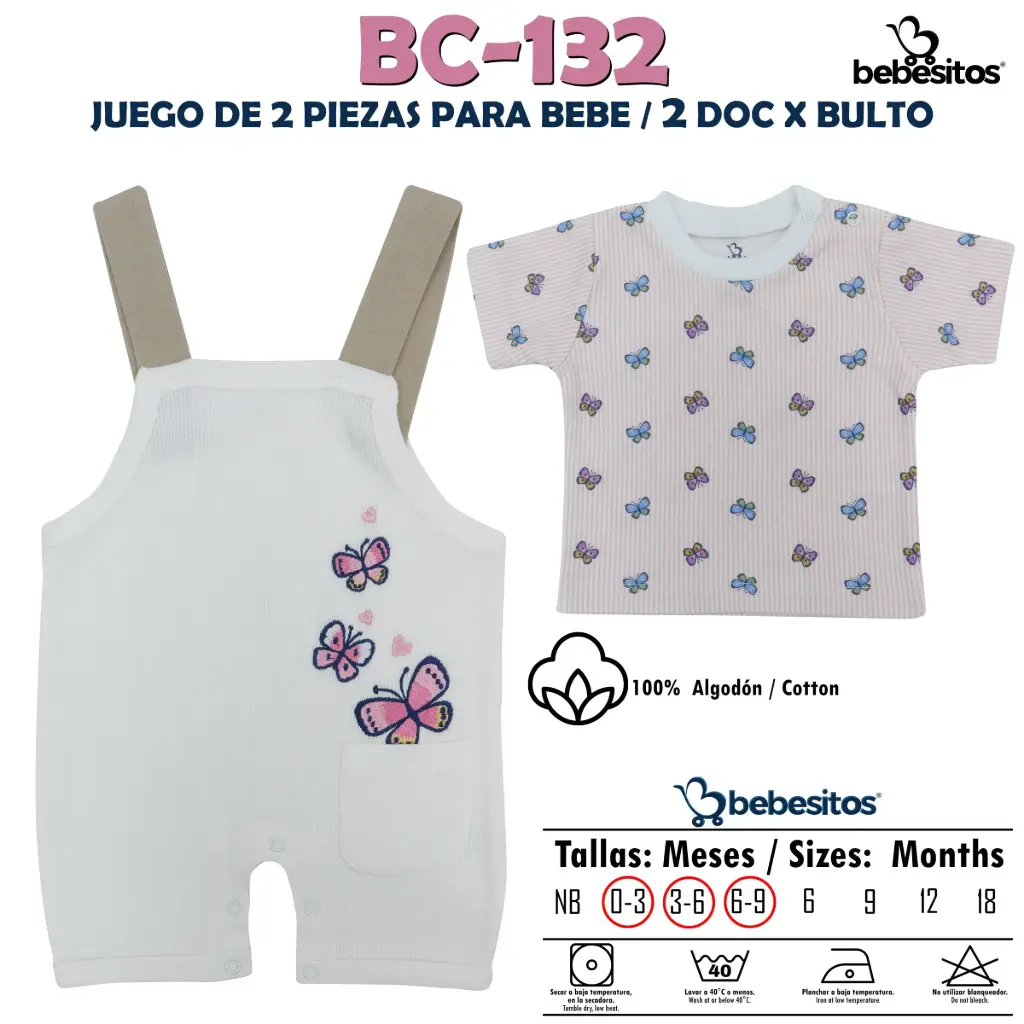 BC-132 CONJUNTO NIÑA X 2 PCZ / 2 DOC X BULTO