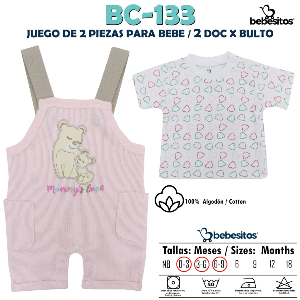 BC-133 CONJUNTO NIÑA X 2 PCZ / 2 DOC X BULTO