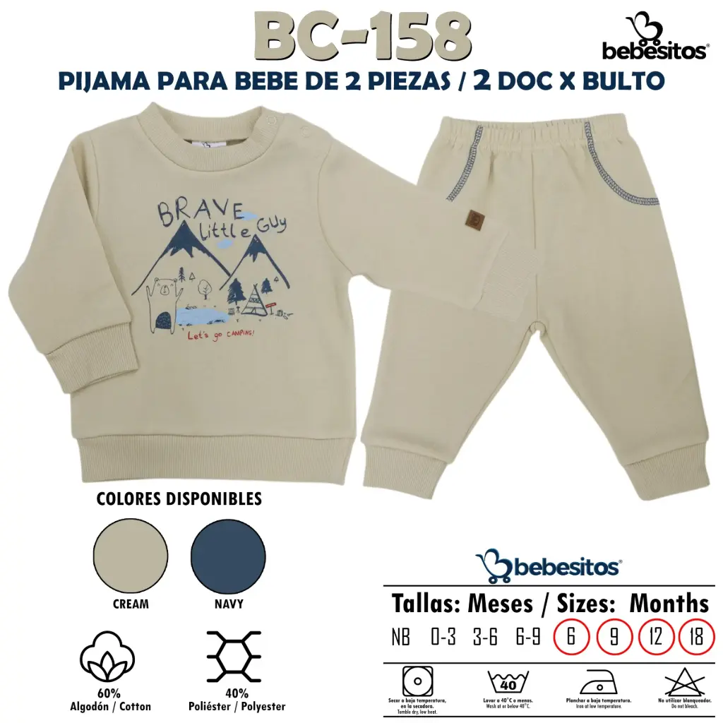 BC-158 PIJAMA NIÑO X 2 PCZ / 2 DOC X BULTO