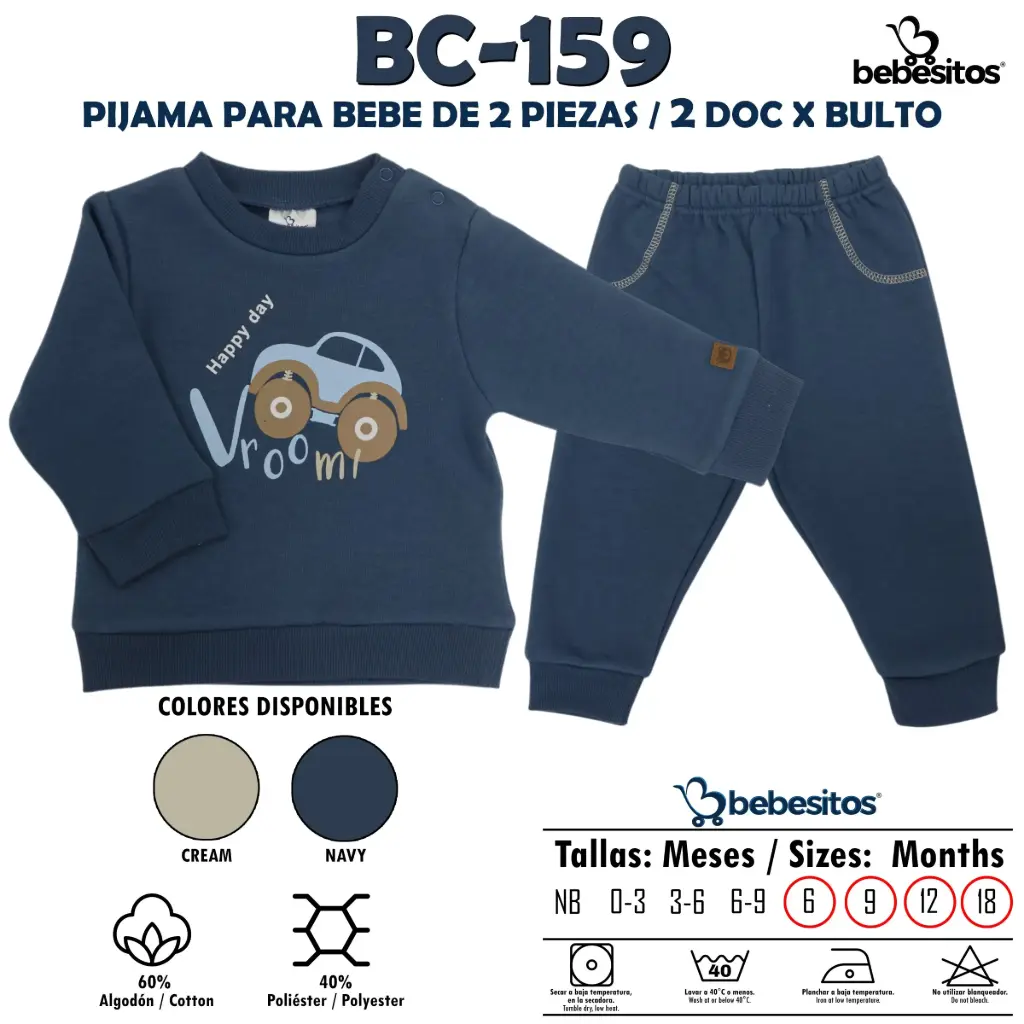 BC-159 PIJAMA NIÑO X 2 PCZ / 2 DOC X BULTO