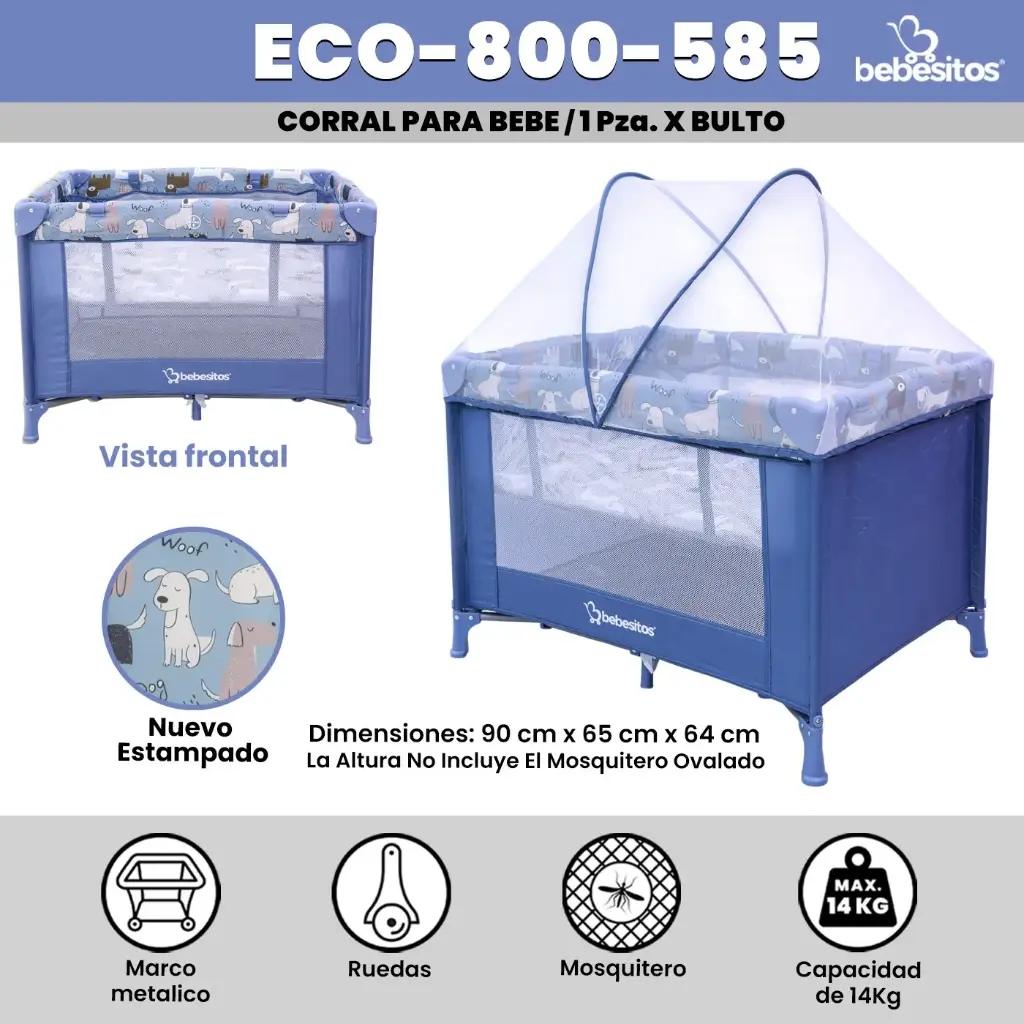 ECO-800-585 CORRAL AZULITO PARA BEBE X 1