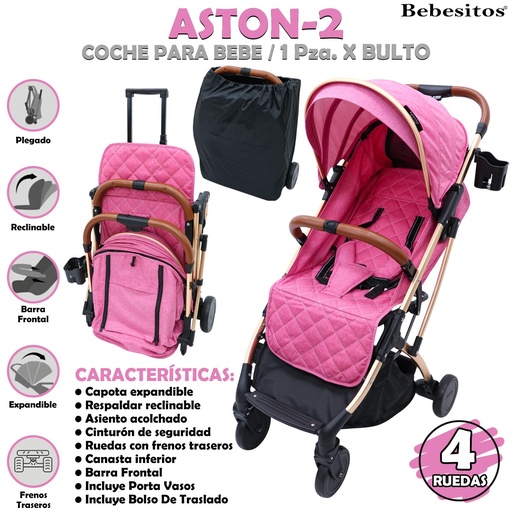 [ASTON-2] ASTON-2 COCHE MALETA ROSA