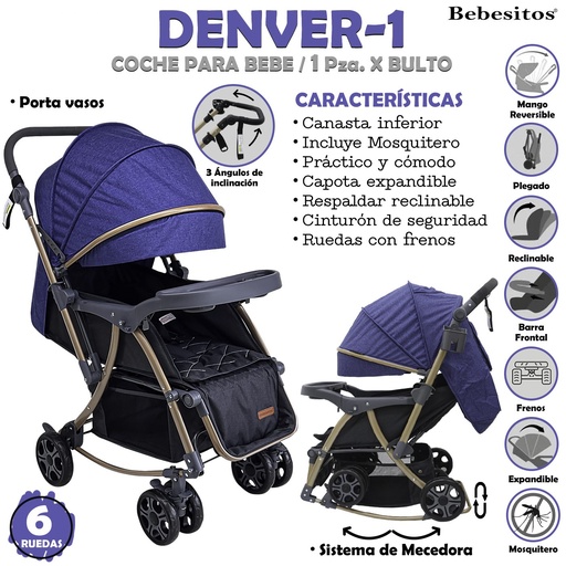 [DENVER-1] DENVER-1 COCHE AZUL OSCURO X1