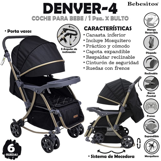 [DENVER-4] DENVER-4 COCHE NEGRO X1