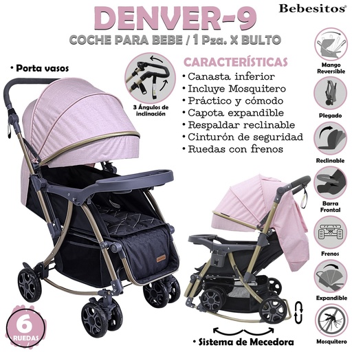 [DENVER-9] DENVER-9 COCHE ROSA X1