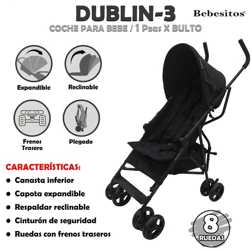 [DUBLIN-3] DUBLIN-3 COCHE NEGRO X1