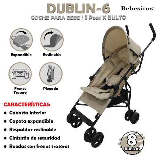 [DUBLIN-6] DUBLIN-6 COCHE BEIGE OSCURO X1