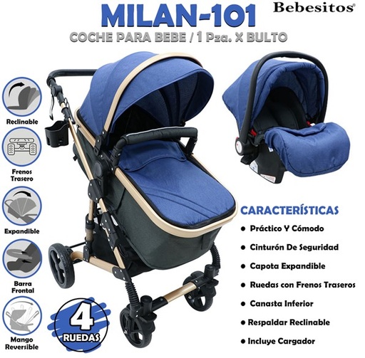 [MILAN-101] MILAN-101 COCHE CON CARGADOR AZUL