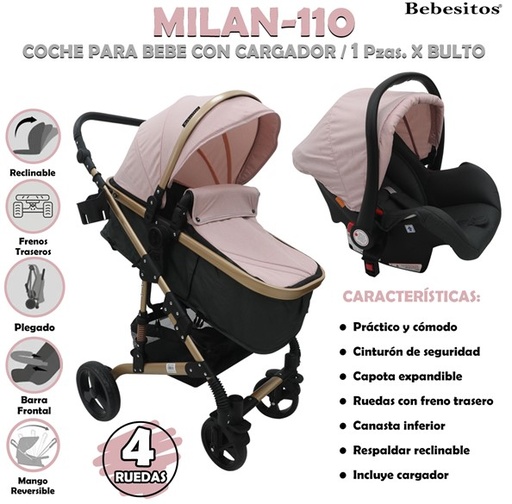 [MILAN-110] MILAN-110 COCHE ROSADITO CON CARGADOR X1