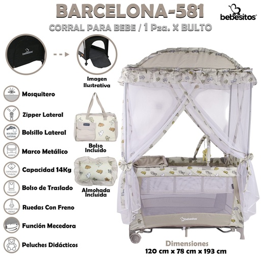 [BARCELONA-581] BARCELONA-581 CORRAL CASA PARA BEBE X 1