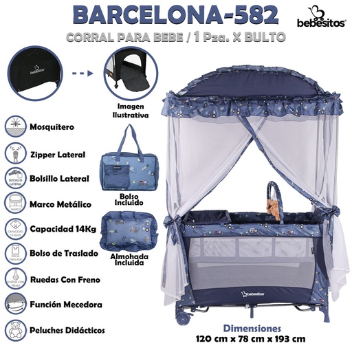[BARCELONA-582] BARCELONA-582 CORRAL CASA PARA BEBE X 1