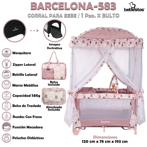 [BARCELONA-583] BARCELONA-583 CORRAL CASA PARA BEBE X 1