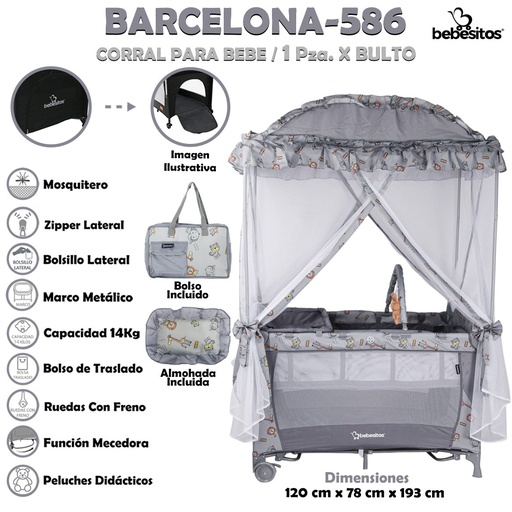 [BARCELONA-586] BARCELONA-586 CORRAL CASA PARA BEBE X 1