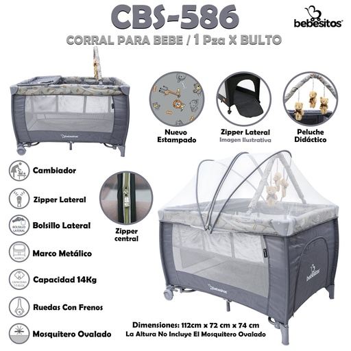 [CBS-586] CBS-586 CORRAL GRIS X 1