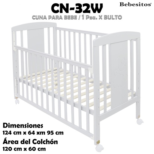[CN-32W] CN-32W CUNA PARA BEBE BLANCA X1