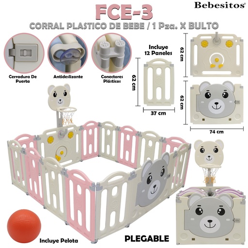 [FCE-3] FCE-3 CORRAL PLASTICO PINK