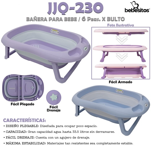[JJQ-230] JJQ-230 BAÑERA PARA BEBE X6