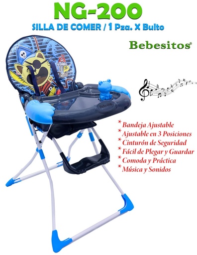 [NG-200] NG-200-SILLA COMEDOR GATO PIRATA  AZUL