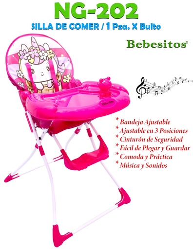 [NG-202] NG-202-SILLA COMEDOR UNICORNIO ROSA