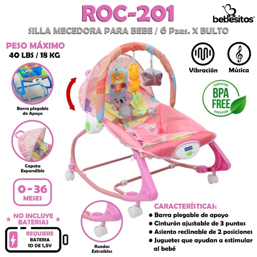 [ROC-201] ROC-201 SILLA MECEDORA PINK X 6