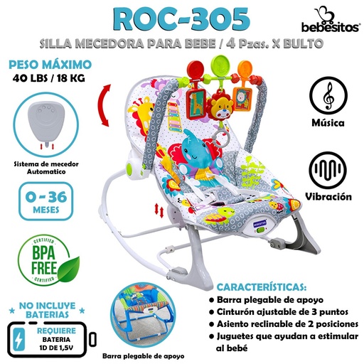 [ROC-305] ROC-305 SILLA MECEDORAS X4