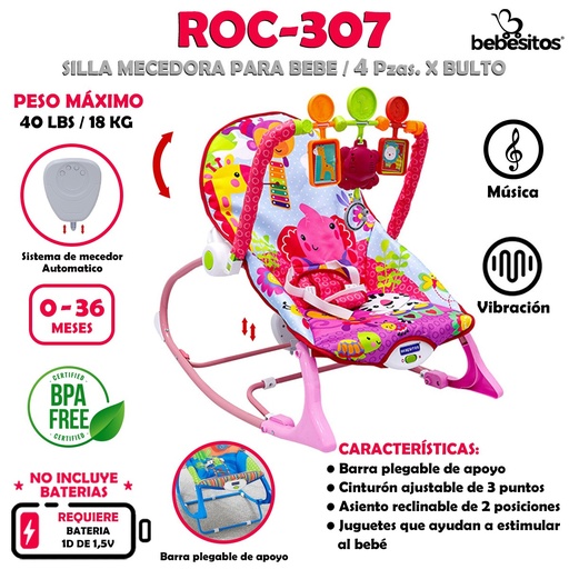 [ROC-307] ROC-307 SILLA MECEDORAS X4