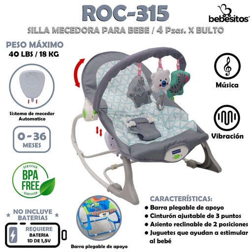 [ROC-315] ROC-315 SILLA MECEDORAS X4