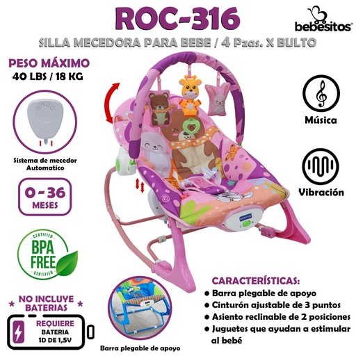 [ROC-316] ROC-316 SILLA MECEDORAS X4